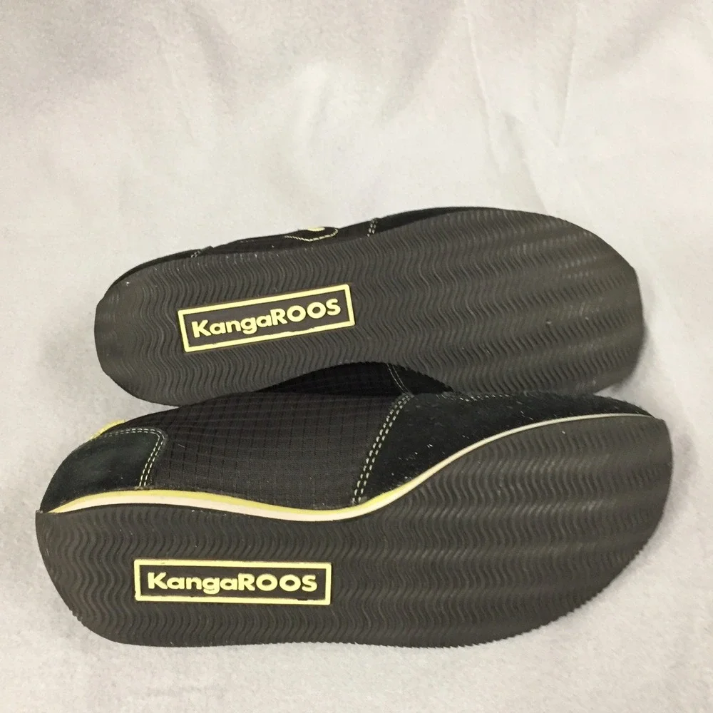KangaROOS Womens Sneakers Black Yellow Side‎ Pocket Shoes 10 BALU0259W-2004